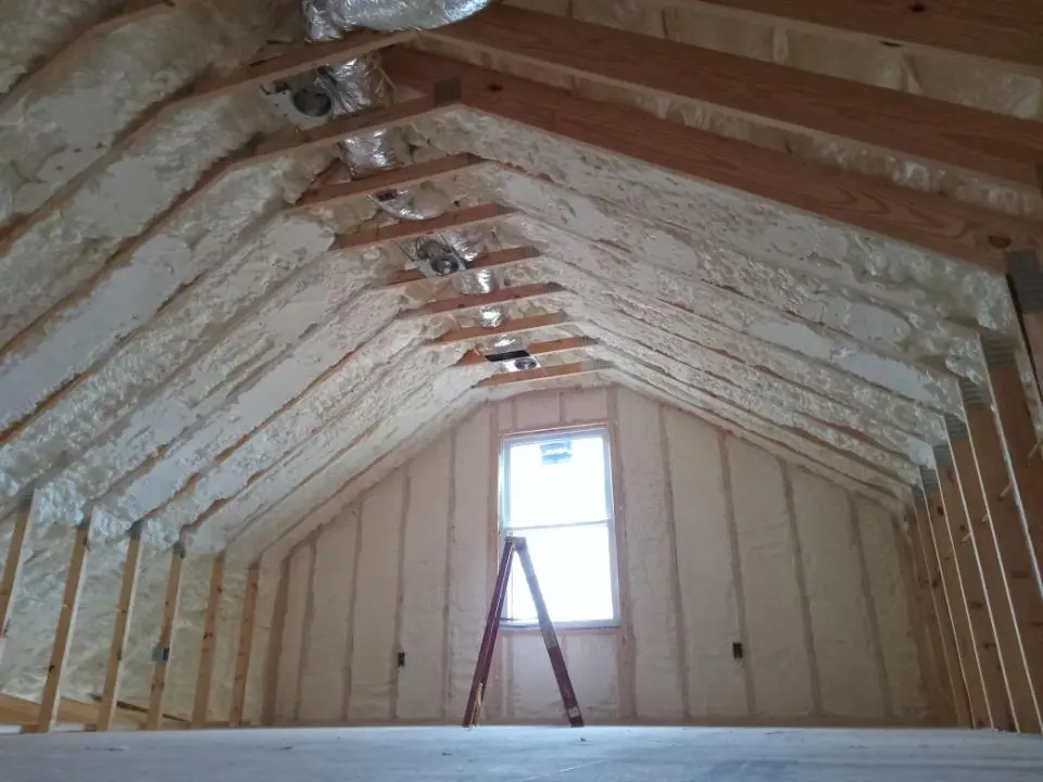 Spray foam roofing application for Crawl Space Insulation project in Oak Point